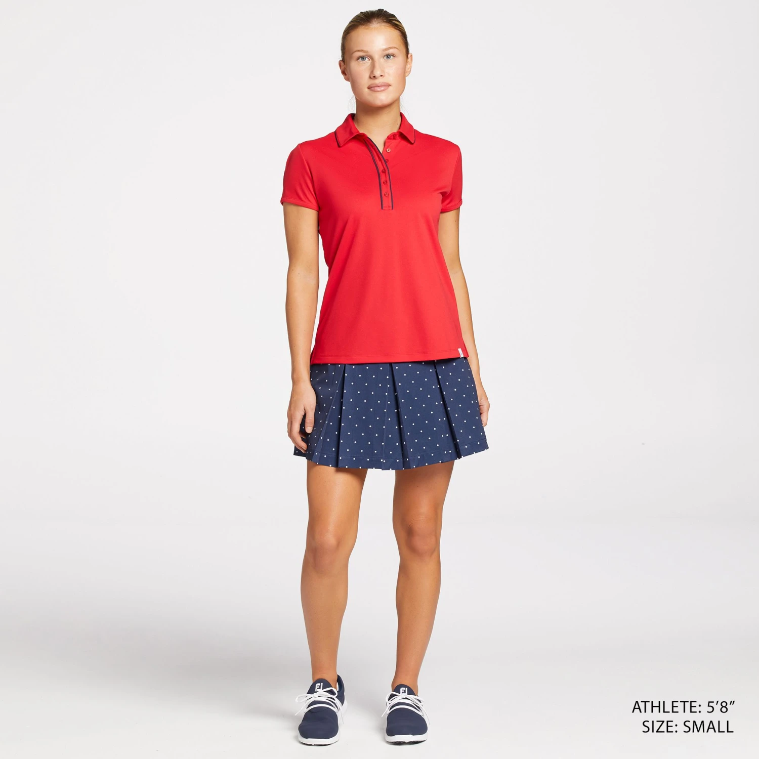 Lady Hagen Women's Puff Sleeve Golf Polo Positive Red 4 Lady Hagen Women's Puff Sleeve Golf Polo Positive Red - Image 2