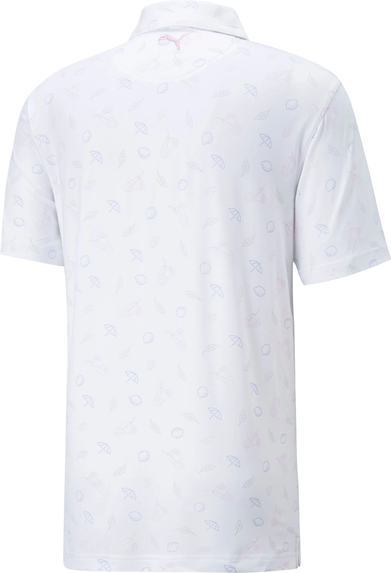 PUMA X Arnold Palmer Men's AP Cloudspun Contender Golf Polo Bright White/lavendar Pop 4 PUMA X Arnold Palmer Men's AP Cloudspun Contender Golf Polo Bright White/lavendar Pop - Image 2