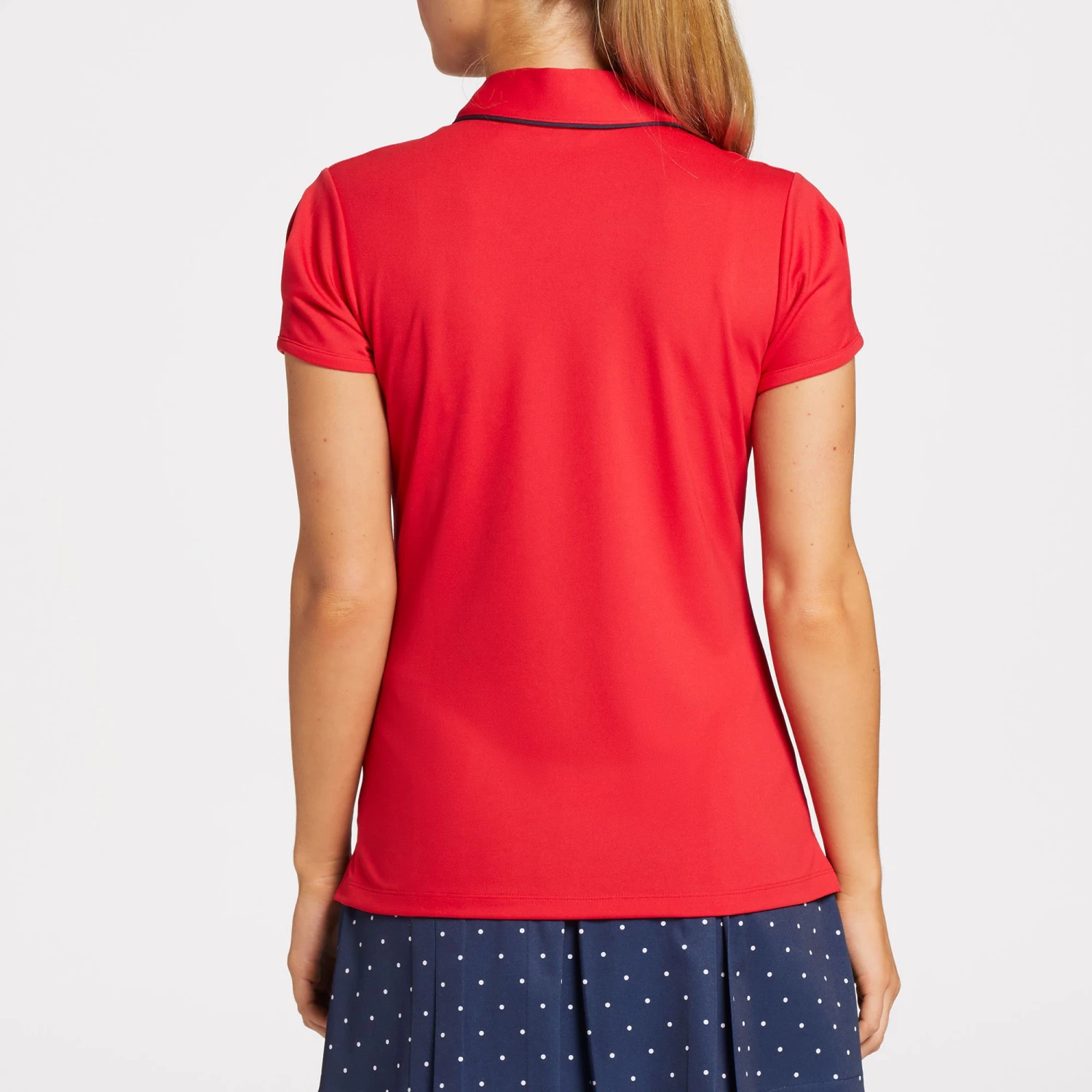 Lady Hagen Women's Puff Sleeve Golf Polo Positive Red 5 Lady Hagen Women's Puff Sleeve Golf Polo Positive Red - Image 3