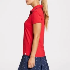 Lady Hagen Women's Puff Sleeve Golf Polo Positive Red 9 Lady Hagen Women's Puff Sleeve Golf Polo Positive Red -Golf Apparel Shop unnamed file 265