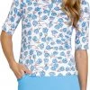 Tail Women's Printed 1/4 Zip Golf Polo Sketchy Blooms -Golf Apparel Shop unnamed file 2742