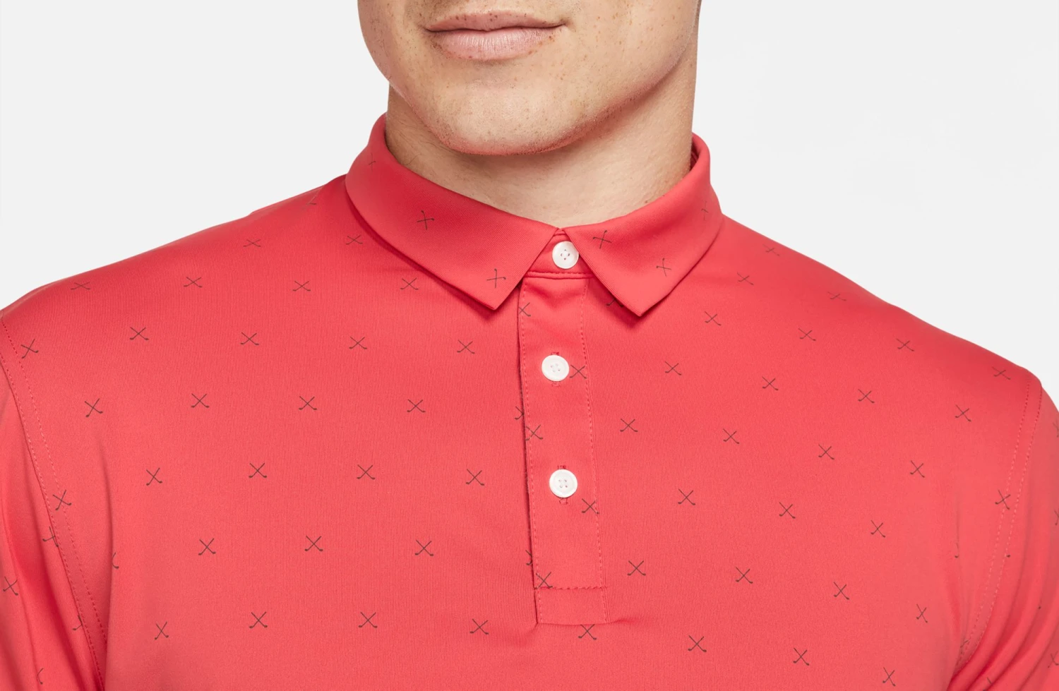 Nike Men's Dri-Fit Player Printed Golf Polo White 7 Nike Men's Dri-Fit Player Printed Golf Polo White - Image 5