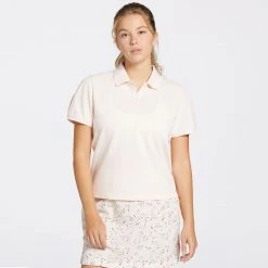 CALIA Women's Golf Puff Sleeve Polo Faded Pink