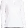 Lady Hagen Women's Solid UV 1/4 Zip Golf Pullover White -Golf Apparel Shop unnamed file 2910