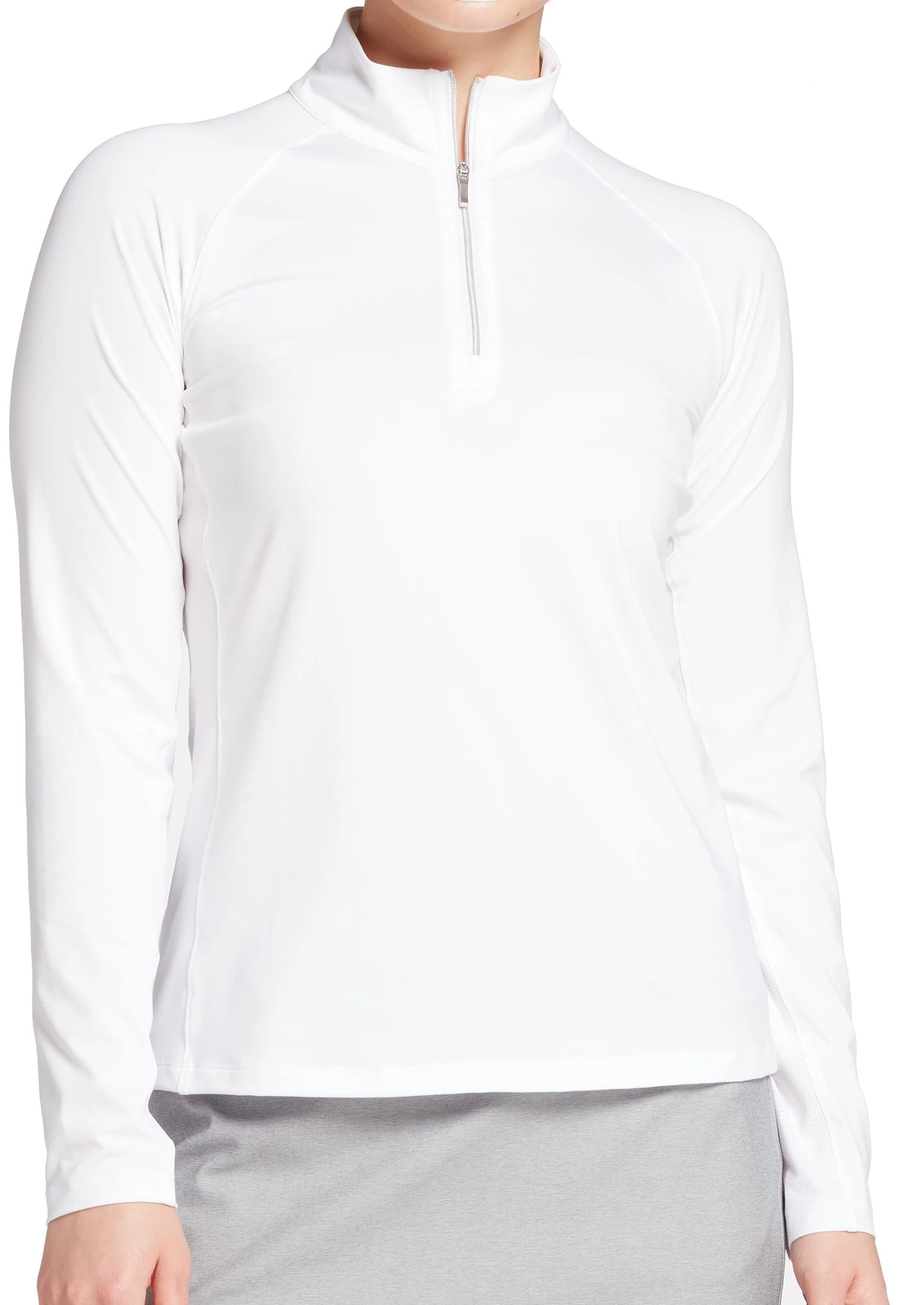Lady Hagen Women's Solid UV 1/4 Zip Golf Pullover White 3 Lady Hagen Women's Solid UV 1/4 Zip Golf Pullover White