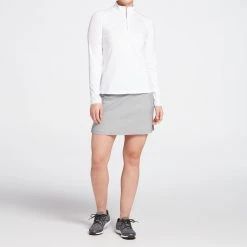 Lady Hagen Women's Solid UV 1/4 Zip Golf Pullover White 8 Lady Hagen Women's Solid UV 1/4 Zip Golf Pullover White -Golf Apparel Shop unnamed file 2911