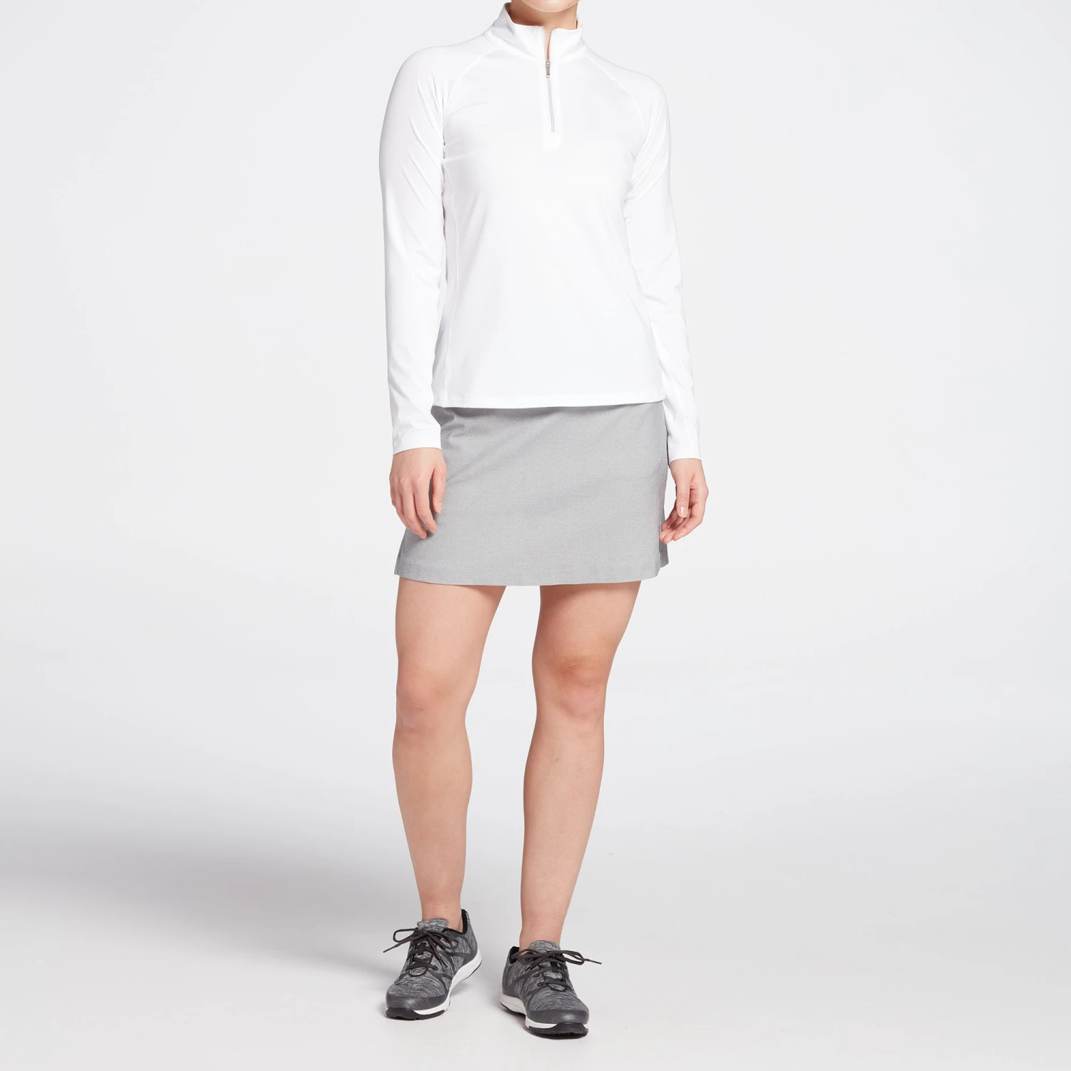 Lady Hagen Women's Solid UV 1/4 Zip Golf Pullover White 4 Lady Hagen Women's Solid UV 1/4 Zip Golf Pullover White - Image 2