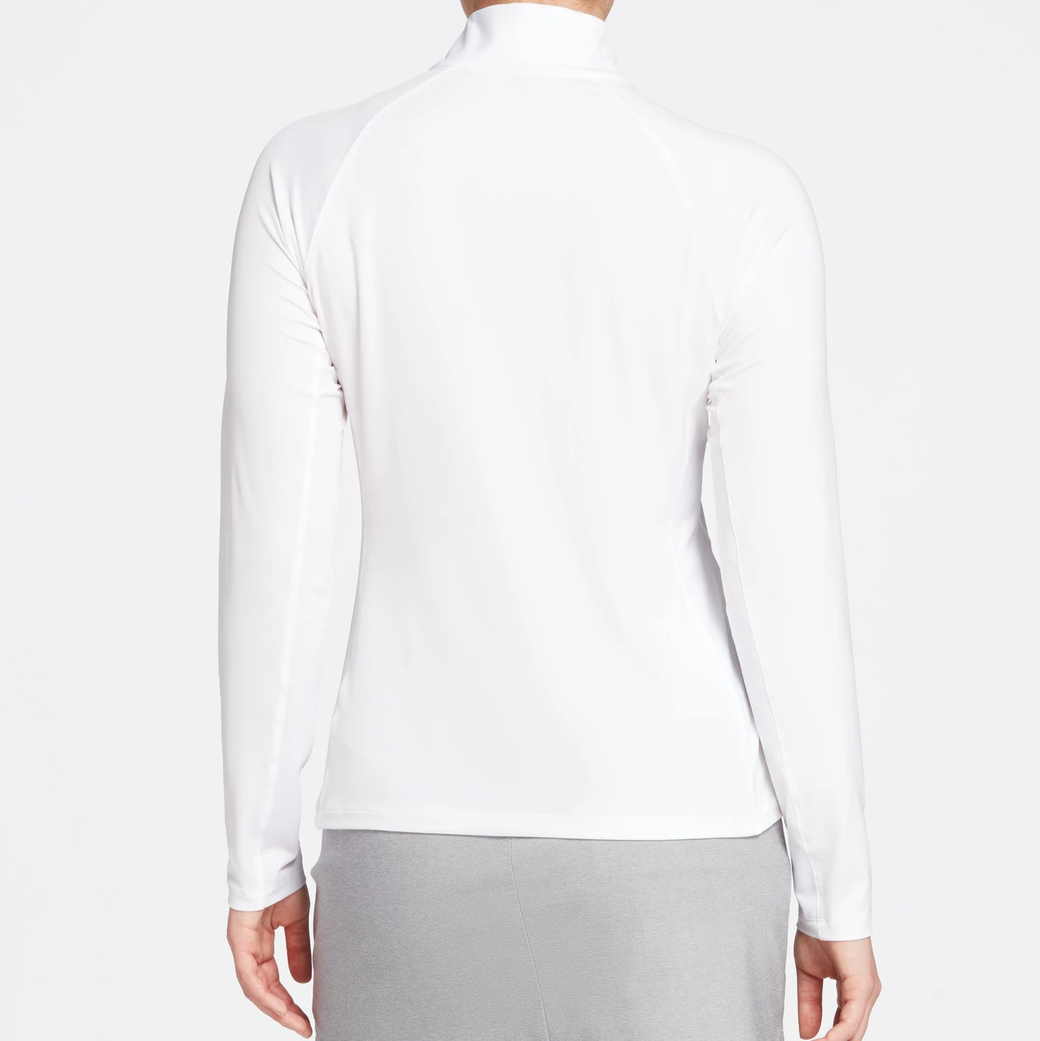 Lady Hagen Women's Solid UV 1/4 Zip Golf Pullover White 5 Lady Hagen Women's Solid UV 1/4 Zip Golf Pullover White - Image 3