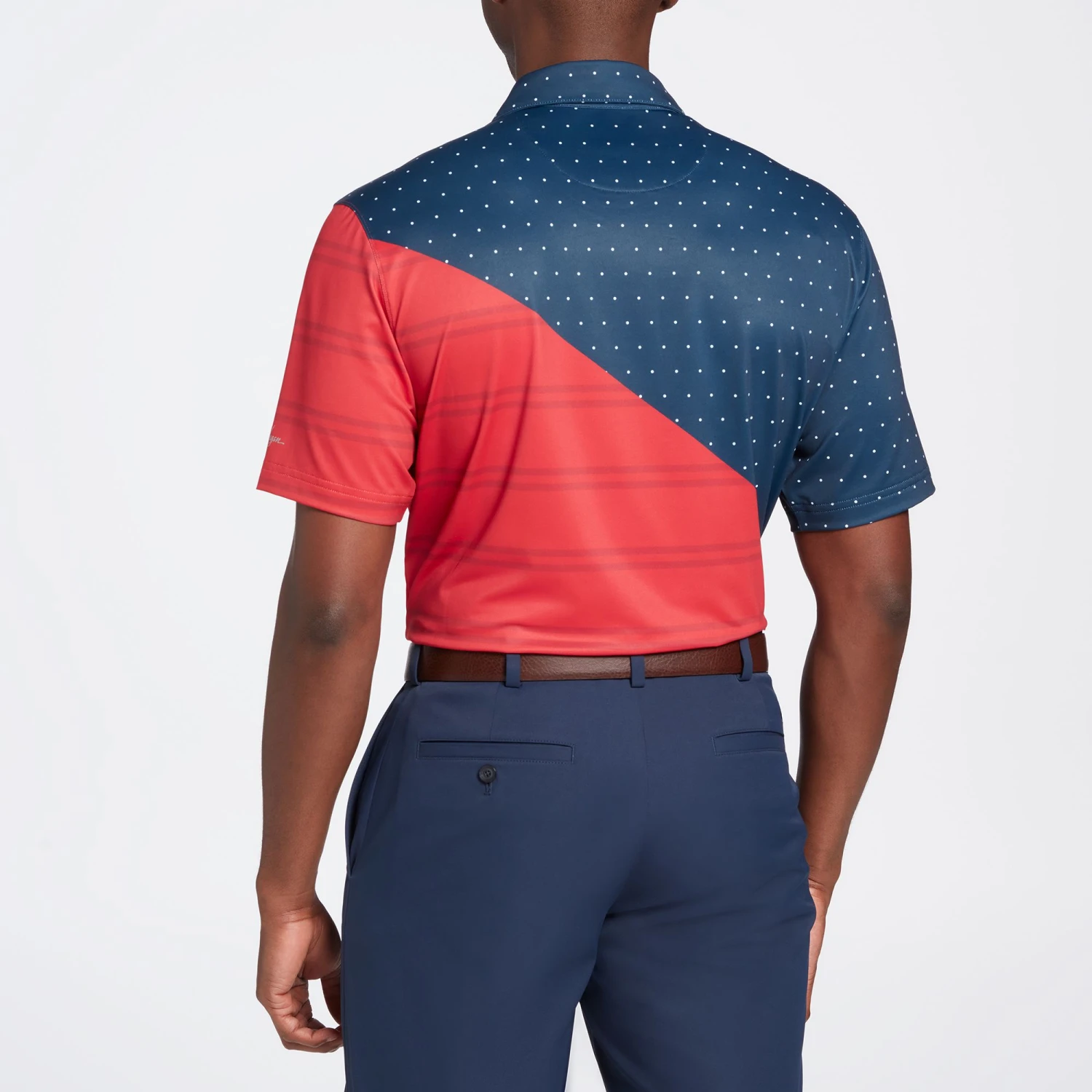 Walter Hagen Men's Perfect 11 USA Diagonal Flag Golf Polo Diag Flag Positive Red 6 Walter Hagen Men's Perfect 11 USA Diagonal Flag Golf Polo Diag Flag Positive Red - Image 4