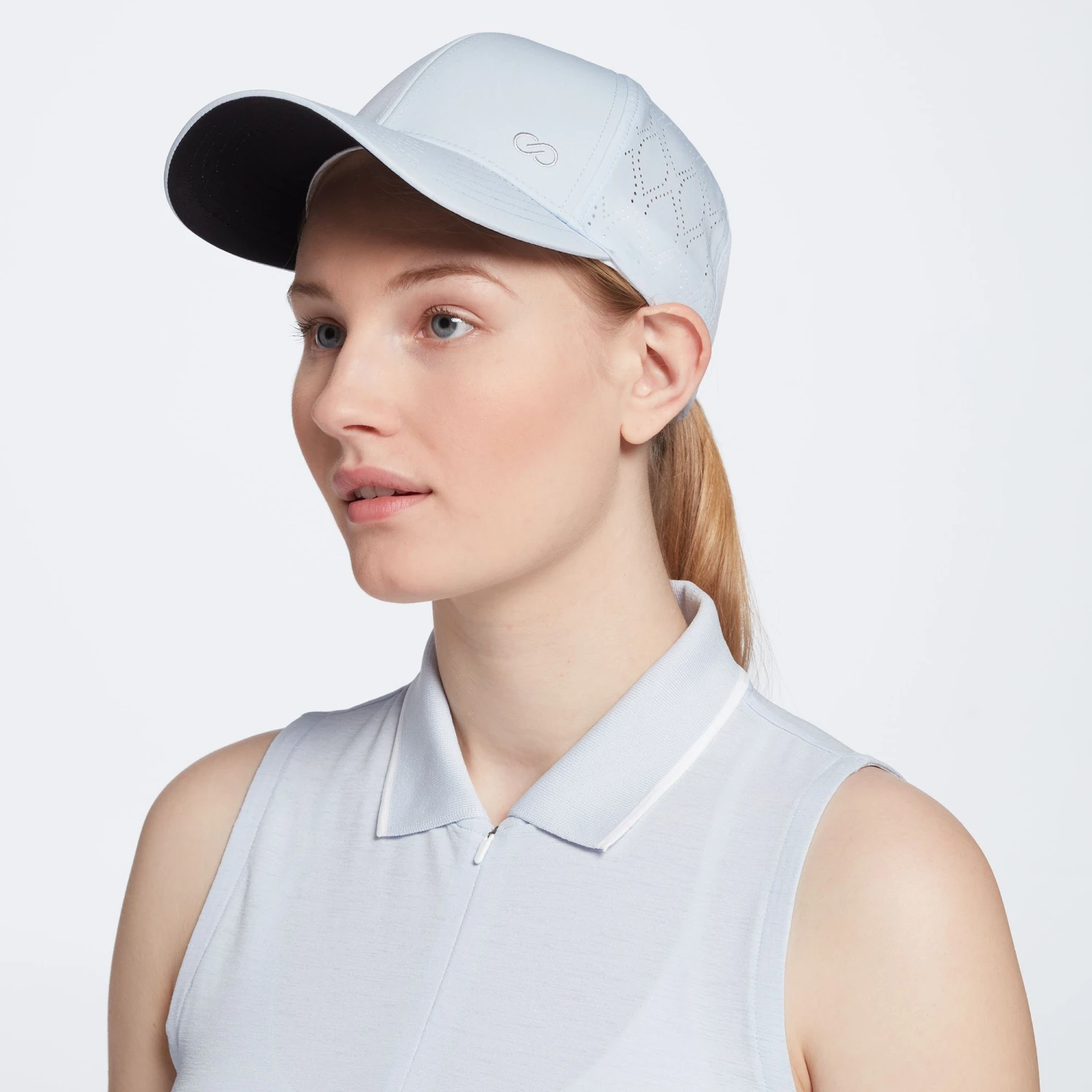 Calia Women's Golf Perforated Cap White 3 Calia Women's Golf Perforated Cap White