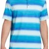 Walter Hagen Men's Perfect 11 Multi-Stripe Ombre Golf Polo Bleached Cyan/malibu Blue