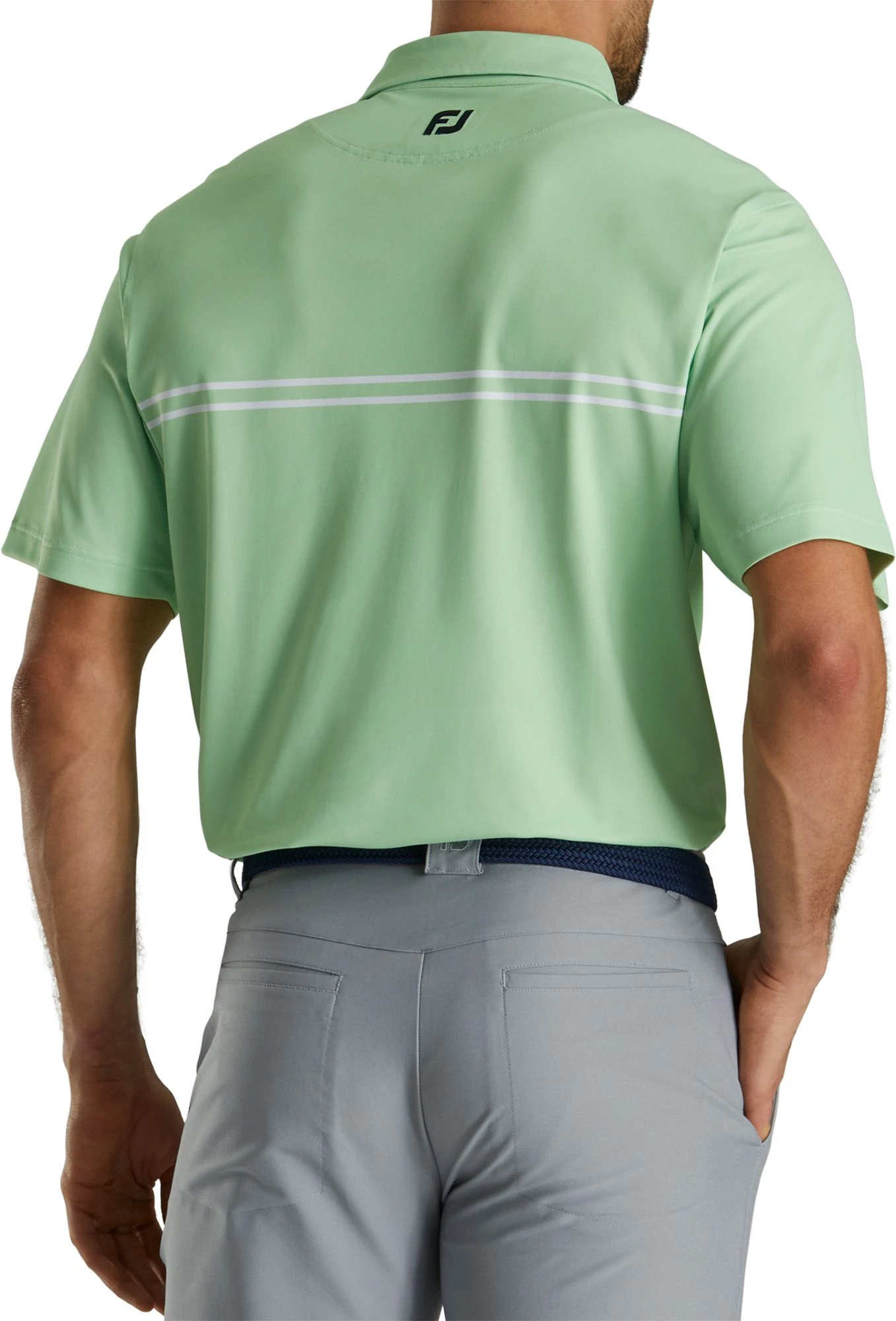 FootJoy Men's U.S. Open Stretch Pique Golf Polo Mint 4 FootJoy Men's U.S. Open Stretch Pique Golf Polo Mint - Image 2