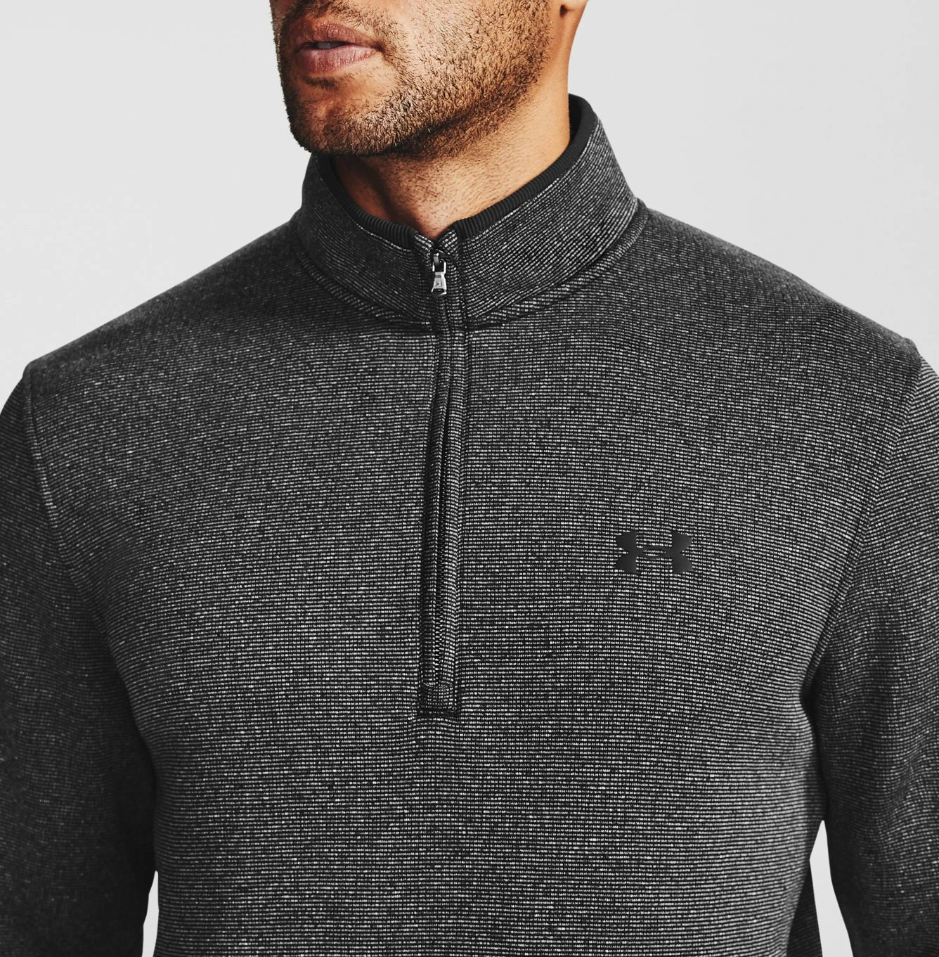 Under Armour Men's Storm SweaterFleece 1/4 Zip Golf Pullover Black 6 Under Armour Men's Storm SweaterFleece 1/4 Zip Golf Pullover Black - Image 4