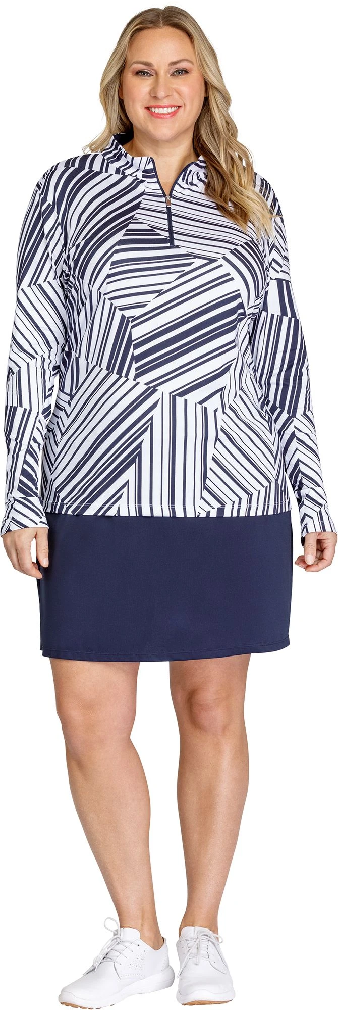 Tail Women's Printed 1/4 Zip Long Sleeve UV Golf Shirt Truss 4 Tail Women's Printed 1/4 Zip Long Sleeve UV Golf Shirt Truss - Image 2