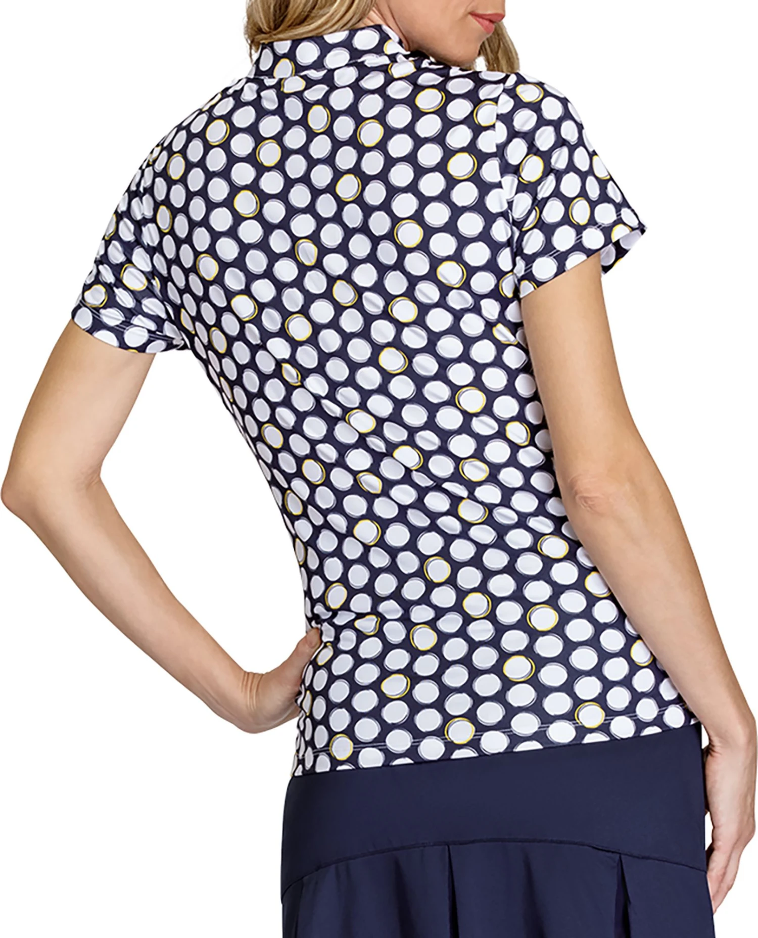 Tail Women's 1/4 Zip Dot Short Sleeve Golf Polo Fragment Freesia 5 Tail Women's 1/4 Zip Dot Short Sleeve Golf Polo Fragment Freesia - Image 3