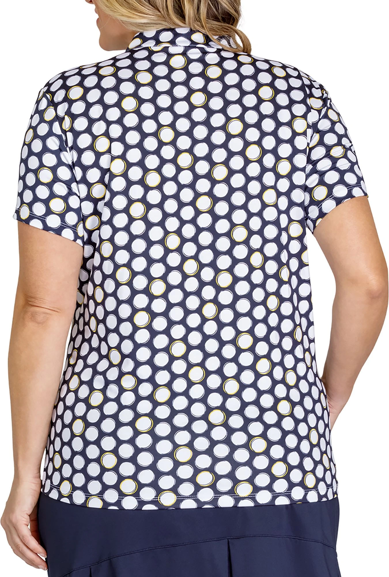 Tail Women's 1/4 Zip Dot Short Sleeve Golf Polo Fragment Freesia 8 Tail Women's 1/4 Zip Dot Short Sleeve Golf Polo Fragment Freesia - Image 6