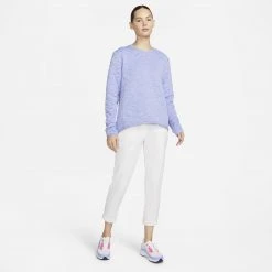 Nike Women's Dri-FIT Mid-Layer Golf Pullover Limestone/lt Orewood Brn -Golf Apparel Shop unnamed file 3473