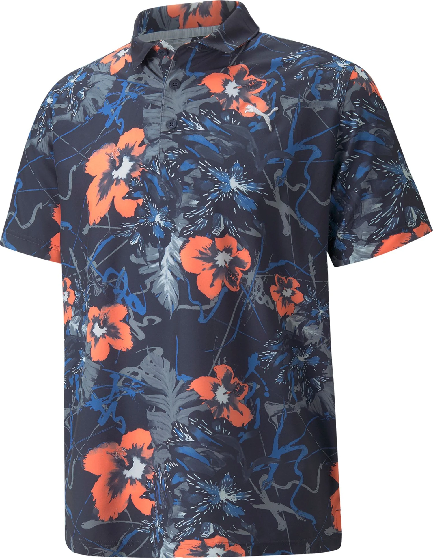 PUMA Men's Nassau Golf Polo Navy Blazer/hot Coral 7 PUMA Men's Nassau Golf Polo Navy Blazer/hot Coral - Image 5