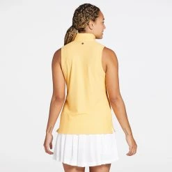 CALIA Women's Golf Honeycomb Mesh 1/2 Zip Sleeveless Polo Peachy Melon 8 CALIA Women's Golf Honeycomb Mesh 1/2 Zip Sleeveless Polo Peachy Melon -Golf Apparel Shop unnamed file 350