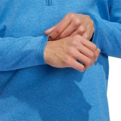 Adidas Men's Three Stripe Golf 1/4 Zip Focus Blue Mel -Golf Apparel Shop unnamed file 3605
