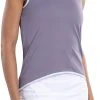 SwingDish Women's Eliza Tie-Back Golf Tank Top Purple