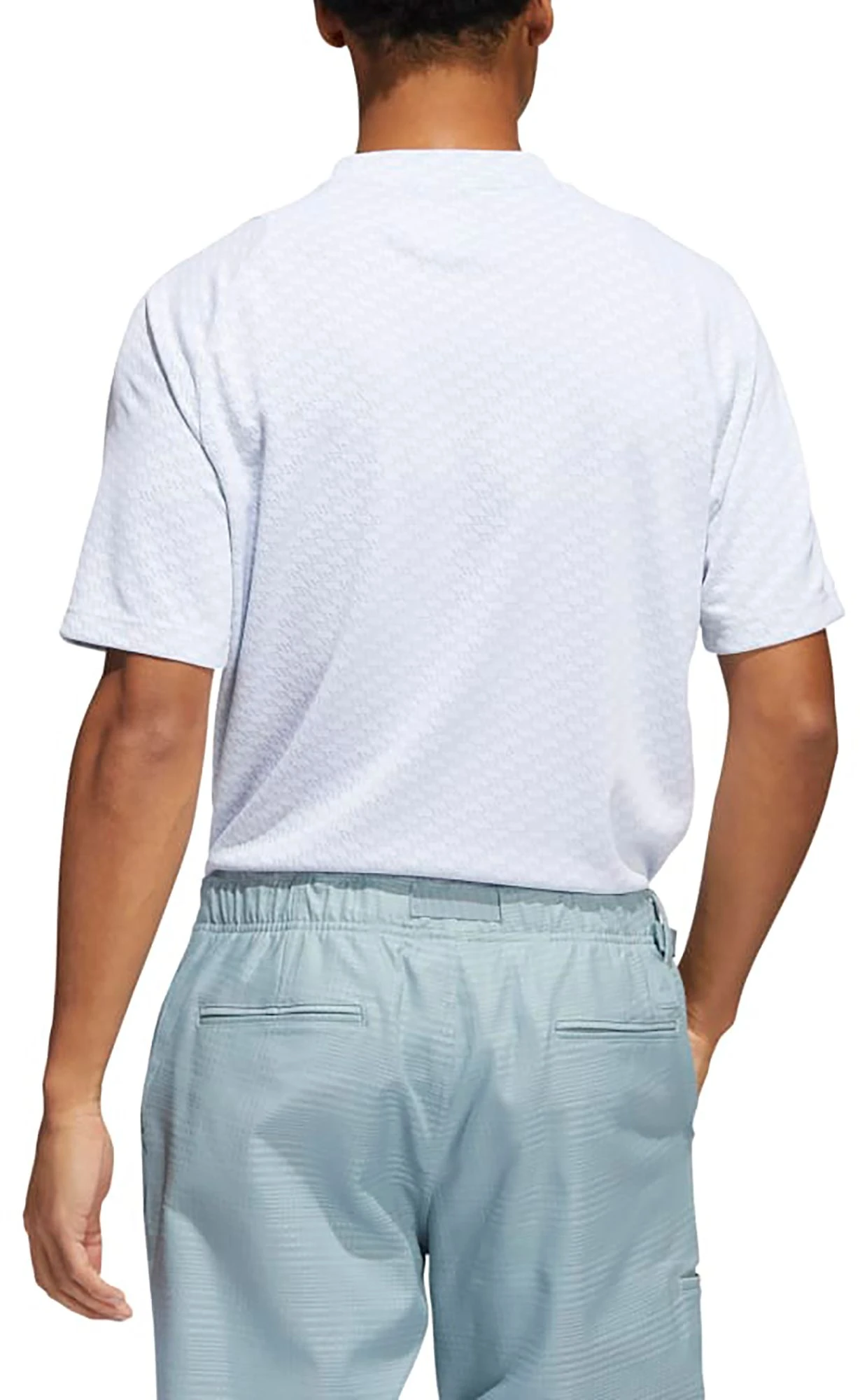 Adidas Men's Adicross Mock Neck Golf Polo Shirt Blue/gray 5 Adidas Men's Adicross Mock Neck Golf Polo Shirt Blue/gray - Image 3