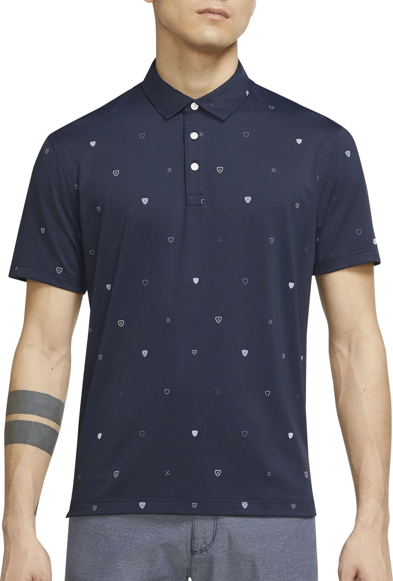 Nike Men's Heritage Printed Golf Polo Obsidian 3 Nike Men's Heritage Printed Golf Polo Obsidian