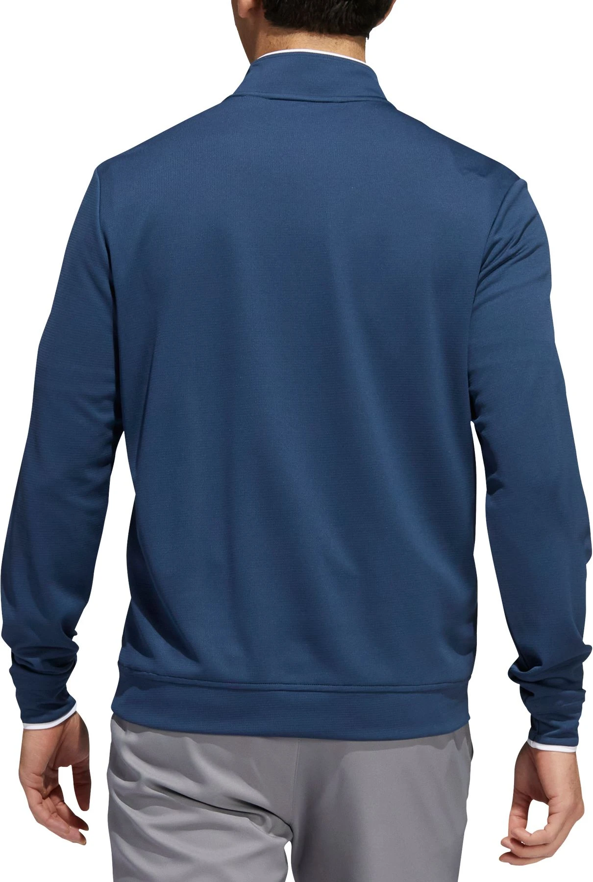 Adidas Men's UPF 1/4 Zip Golf Pullover White/grey Three 4 Adidas Men's UPF 1/4 Zip Golf Pullover White/grey Three - Image 2