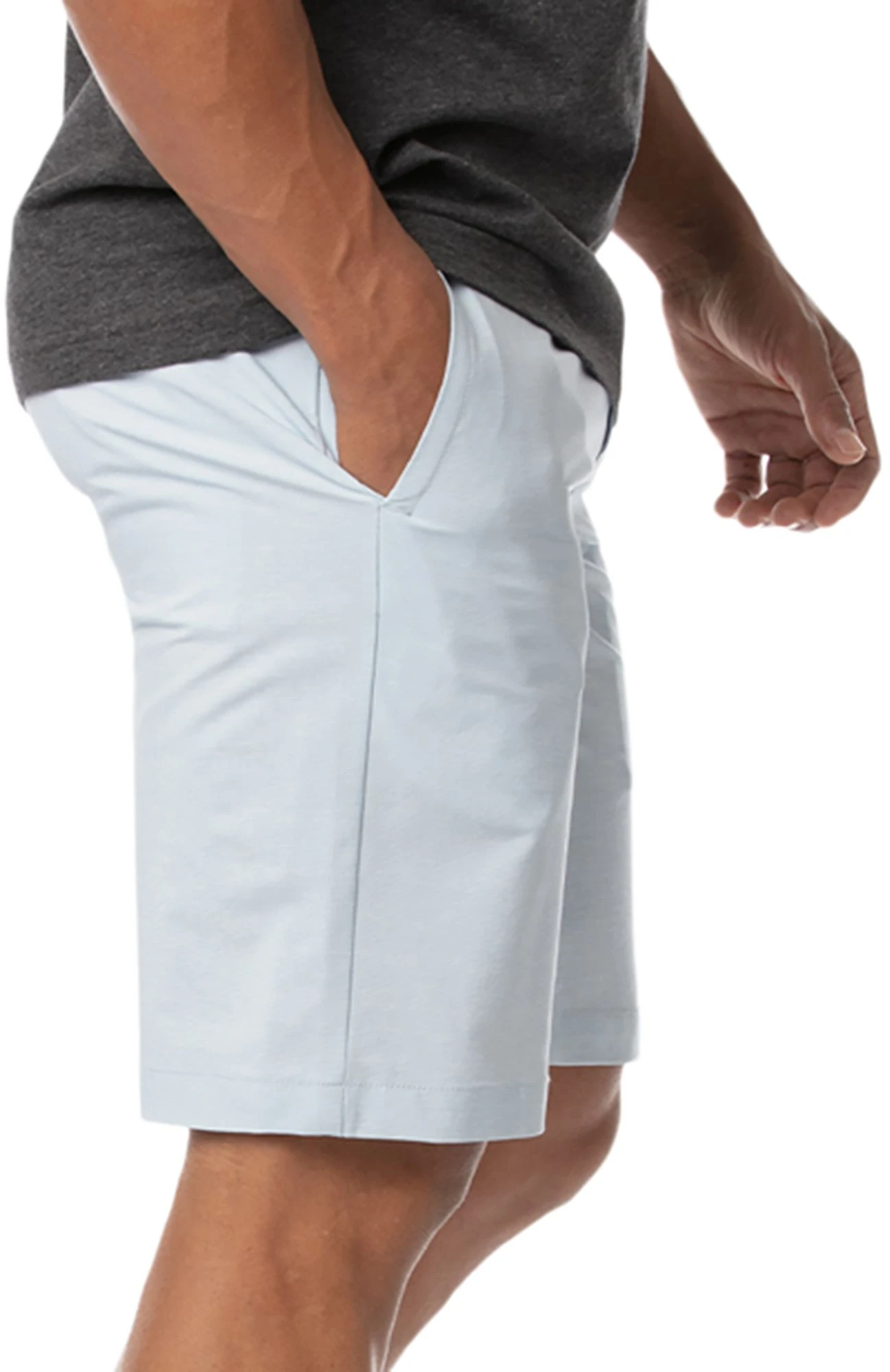 TravisMathew Men's Take Off Golf Shorts Heather Light Blue 5 TravisMathew Men's Take Off Golf Shorts Heather Light Blue - Image 3