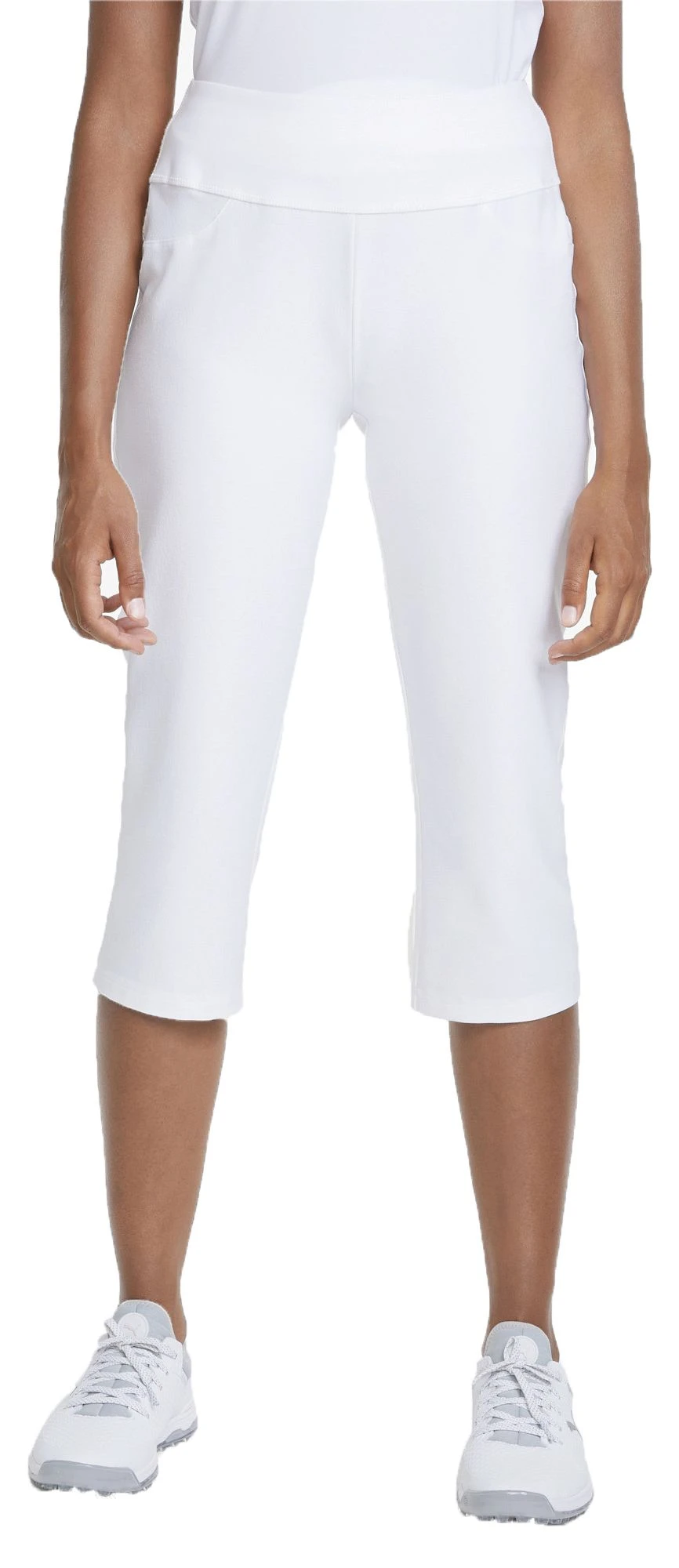 PUMA Women's PWRSHAPE Capri Golf Pants Bright White 3 PUMA Women's PWRSHAPE Capri Golf Pants Bright White