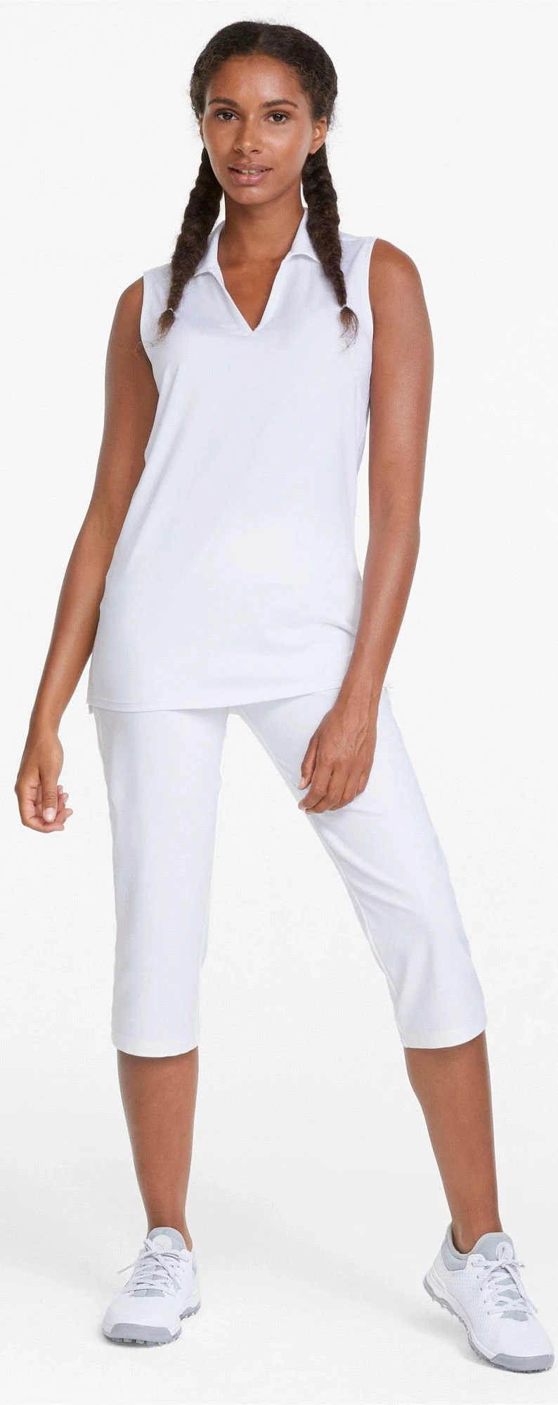 PUMA Women's PWRSHAPE Capri Golf Pants Bright White 4 PUMA Women's PWRSHAPE Capri Golf Pants Bright White - Image 2