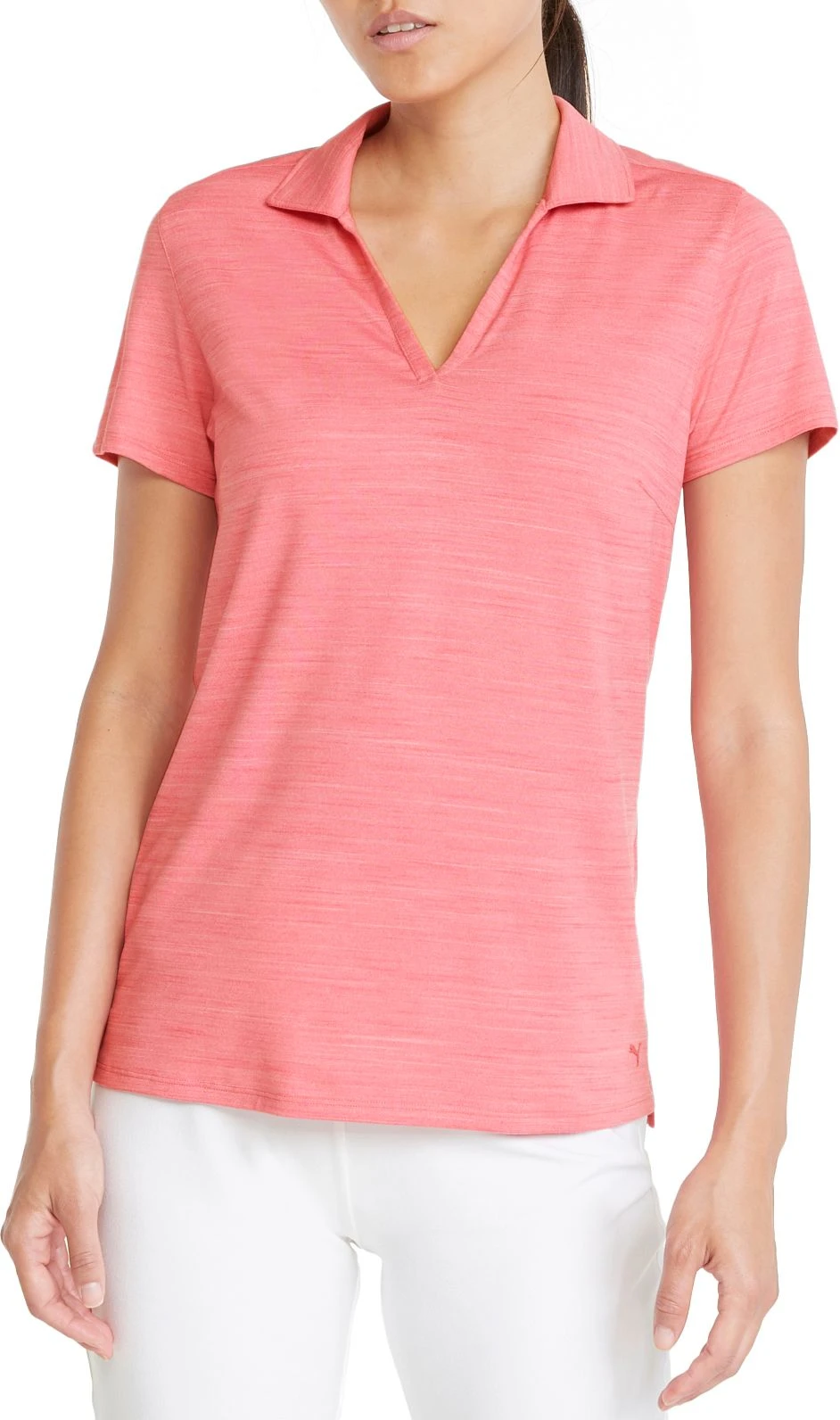 PUMA Women's CLOUDSPUN Coast Golf Polo Rapture Rose Heather 3 PUMA Women's CLOUDSPUN Coast Golf Polo Rapture Rose Heather