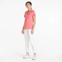 PUMA Women's CLOUDSPUN Coast Golf Polo Rapture Rose Heather 7 PUMA Women's CLOUDSPUN Coast Golf Polo Rapture Rose Heather -Golf Apparel Shop unnamed file 3772