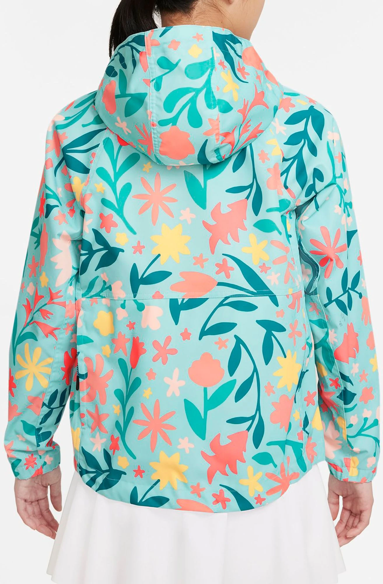 Nike Women's Shield Anorak Golf Jacket Lght Dew/brt Mango/blstry 5 Nike Women's Shield Anorak Golf Jacket Lght Dew/brt Mango/blstry - Image 3