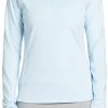 Lady Hagen Women's Shadow Stripe 1/4 Zip Golf Shirt Soft Blue 1 Lady Hagen Women's Shadow Stripe 1/4 Zip Golf Shirt Soft Blue -Golf Apparel Shop unnamed file 385