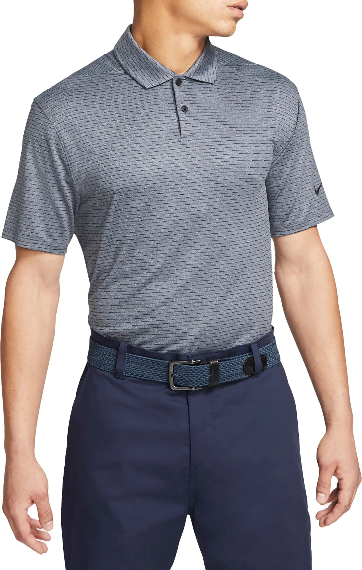 Nike Men's Dri-FIT Vapor Stripe Golf Polo Obsidian 3 Nike Men's Dri-FIT Vapor Stripe Golf Polo Obsidian