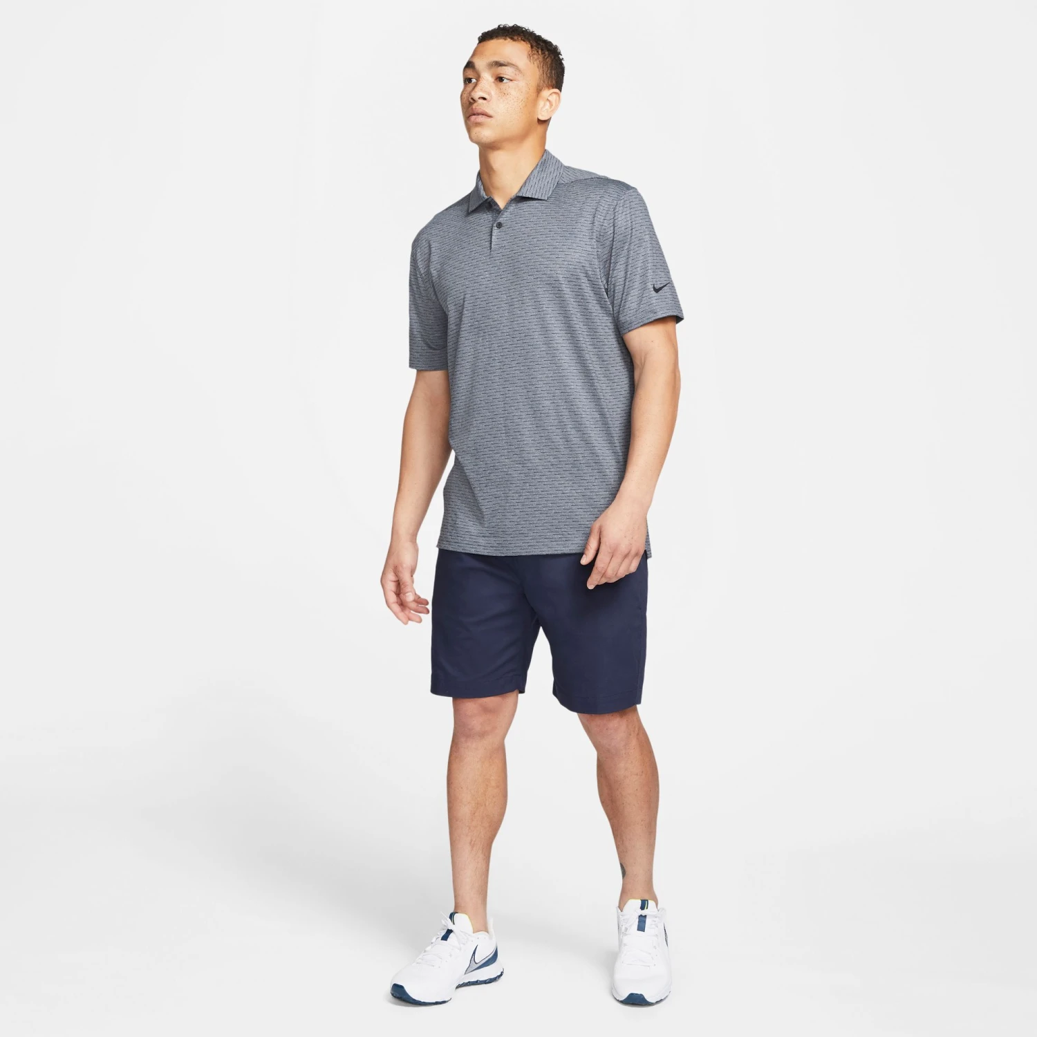 Nike Men's Dri-FIT Vapor Stripe Golf Polo Obsidian 4 Nike Men's Dri-FIT Vapor Stripe Golf Polo Obsidian - Image 2