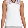 Lady Hagen Women's Windowpane Plaid Sleeveless Golf Polo Windowpane Plaid White 2 Lady Hagen Women's Windowpane Plaid Sleeveless Golf Polo Windowpane Plaid White -Golf Apparel Shop unnamed file 3915
