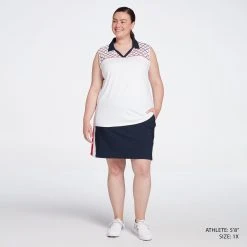 Lady Hagen Women's Windowpane Plaid Sleeveless Golf Polo Windowpane Plaid White -Golf Apparel Shop unnamed file 3916