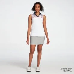 Lady Hagen Women's Windowpane Plaid Sleeveless Golf Polo Windowpane Plaid White -Golf Apparel Shop unnamed file 3917