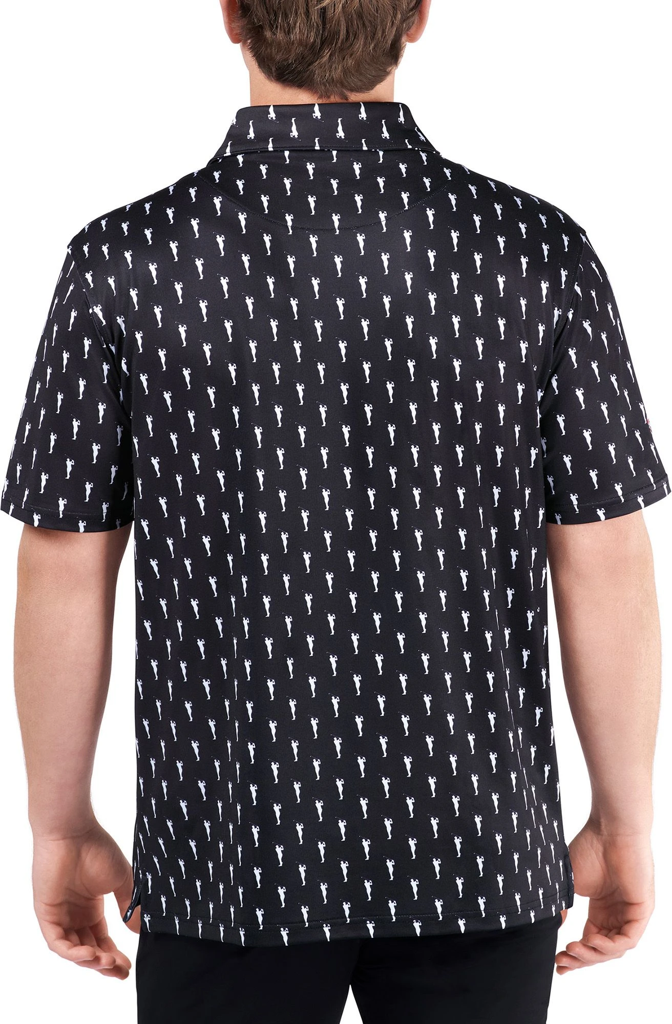 Barstool Sports Men's Ain't No Hobby Silhouette Printed Golf Polo Black 4 Barstool Sports Men's Ain't No Hobby Silhouette Printed Golf Polo Black - Image 2