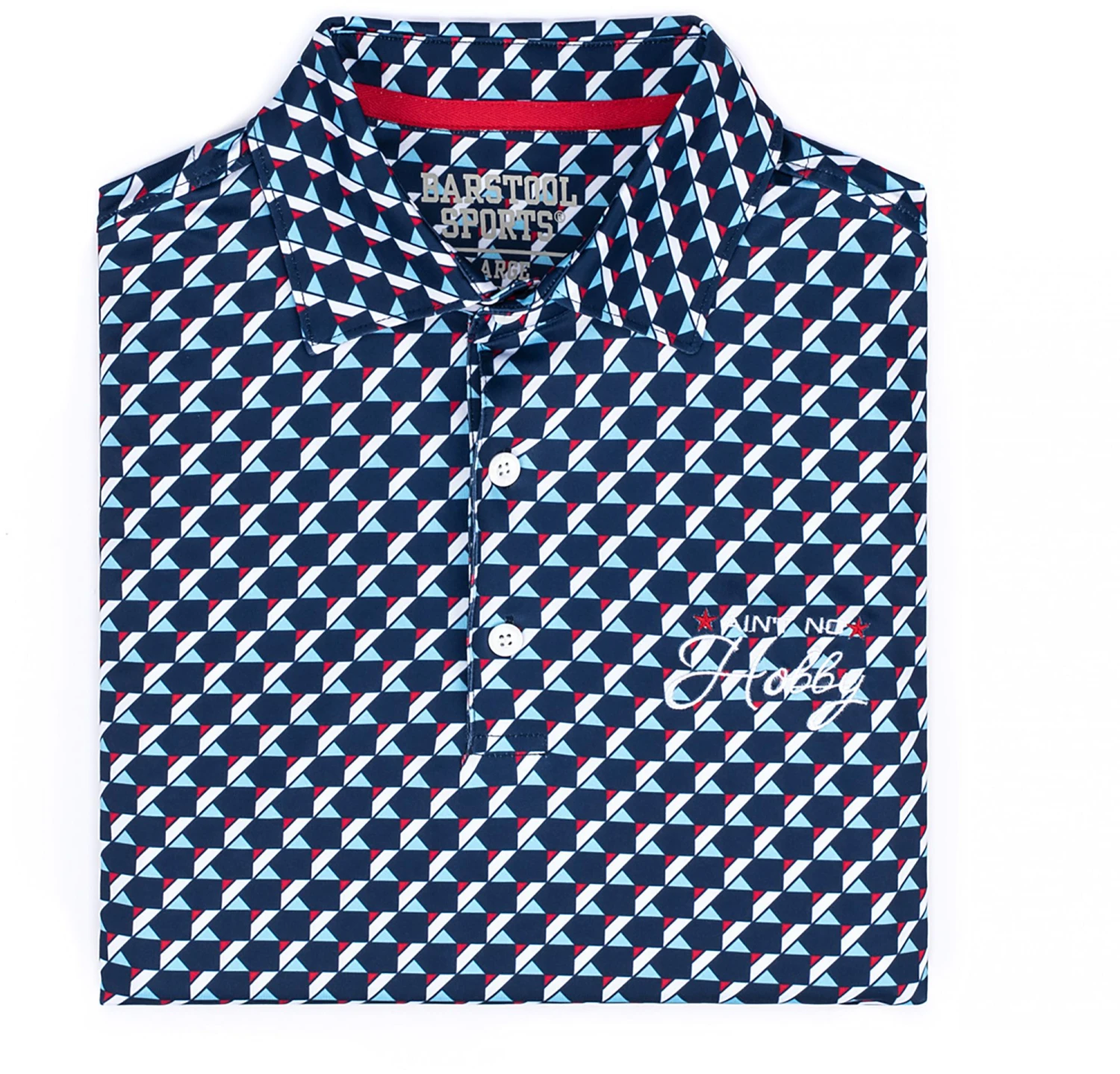 Barstool Sports Men's Ain't No Hobby K Printed Golf Polo Navy 10 Barstool Sports Men's Ain't No Hobby K Printed Golf Polo Navy - Image 8