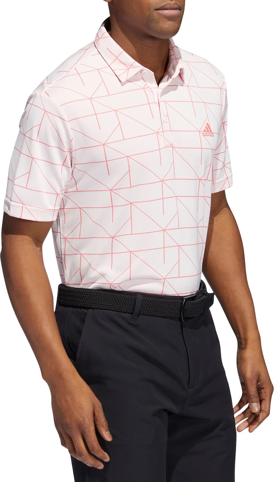 Adidas Men's Jacquard Primegreen Golf Polo Blue Rush/semi Mint Rush 5 Adidas Men's Jacquard Primegreen Golf Polo Blue Rush/semi Mint Rush - Image 3