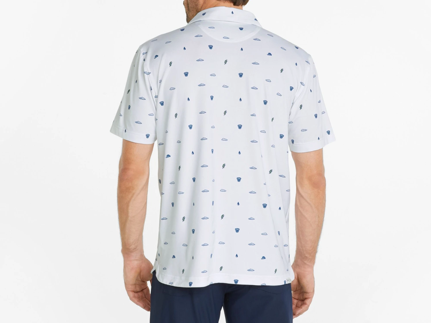 Puma Men's MATTR Pouring Buckets Golf Polo Bright White/brightcobalt 5 Puma Men's MATTR Pouring Buckets Golf Polo Bright White/brightcobalt - Image 3