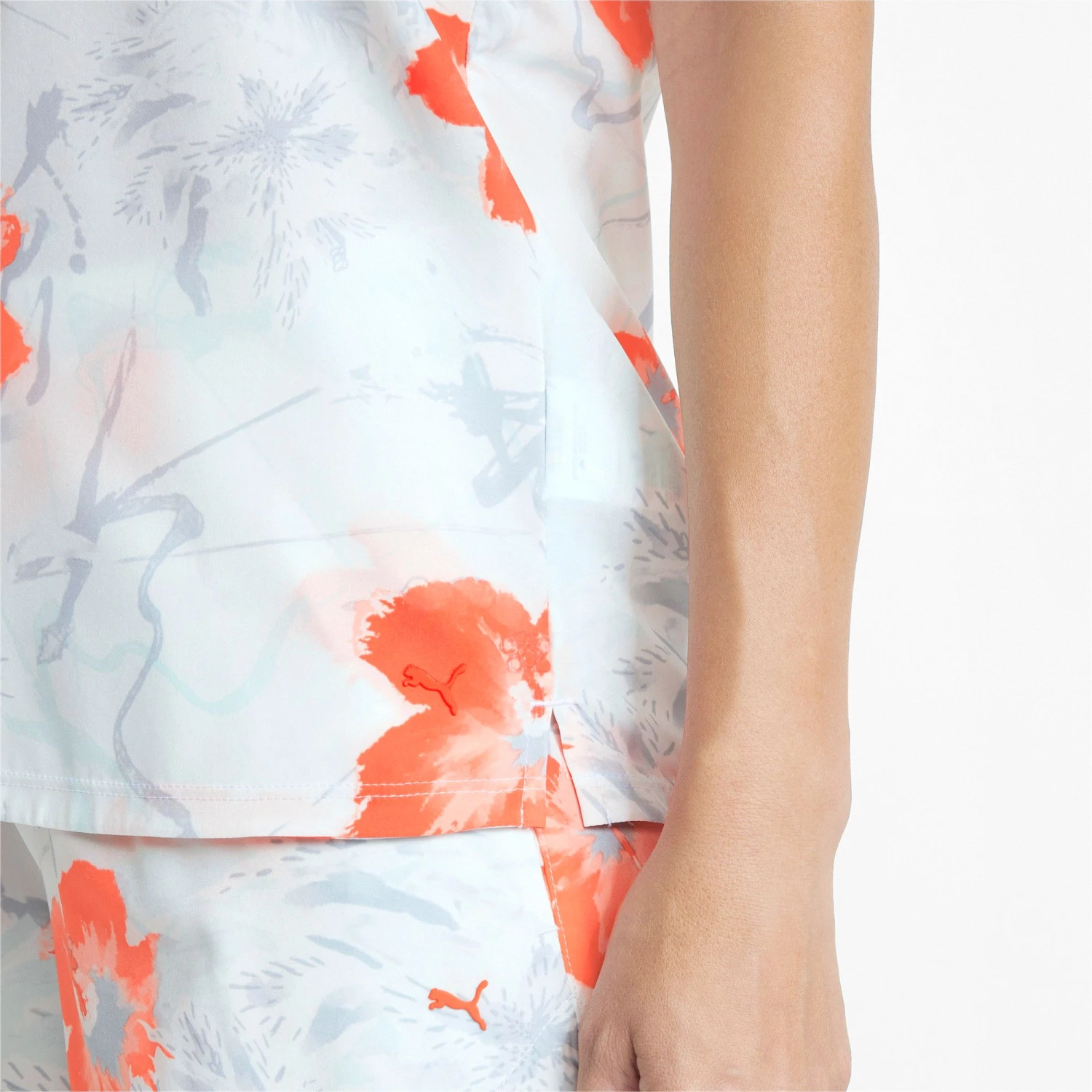 Puma Women's Nassau Sleeveless Golf Polo Puma Black/hot Coral 6 Puma Women's Nassau Sleeveless Golf Polo Puma Black/hot Coral - Image 4