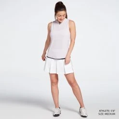 Slazenger Women's Stripe Pleated 15'' Golf Skort White 9 Slazenger Women's Stripe Pleated 15'' Golf Skort White -Golf Apparel Shop unnamed file 4024