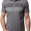 TravisMathew Men's Nearly There Golf Polo Heather Grey Pinstripe -Golf Apparel Shop unnamed file 4051