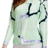 Jamie Sadock Women's Long Sleeve Sunsense Maze Print Golf Top Mint Julep -Golf Apparel Shop unnamed file 4063