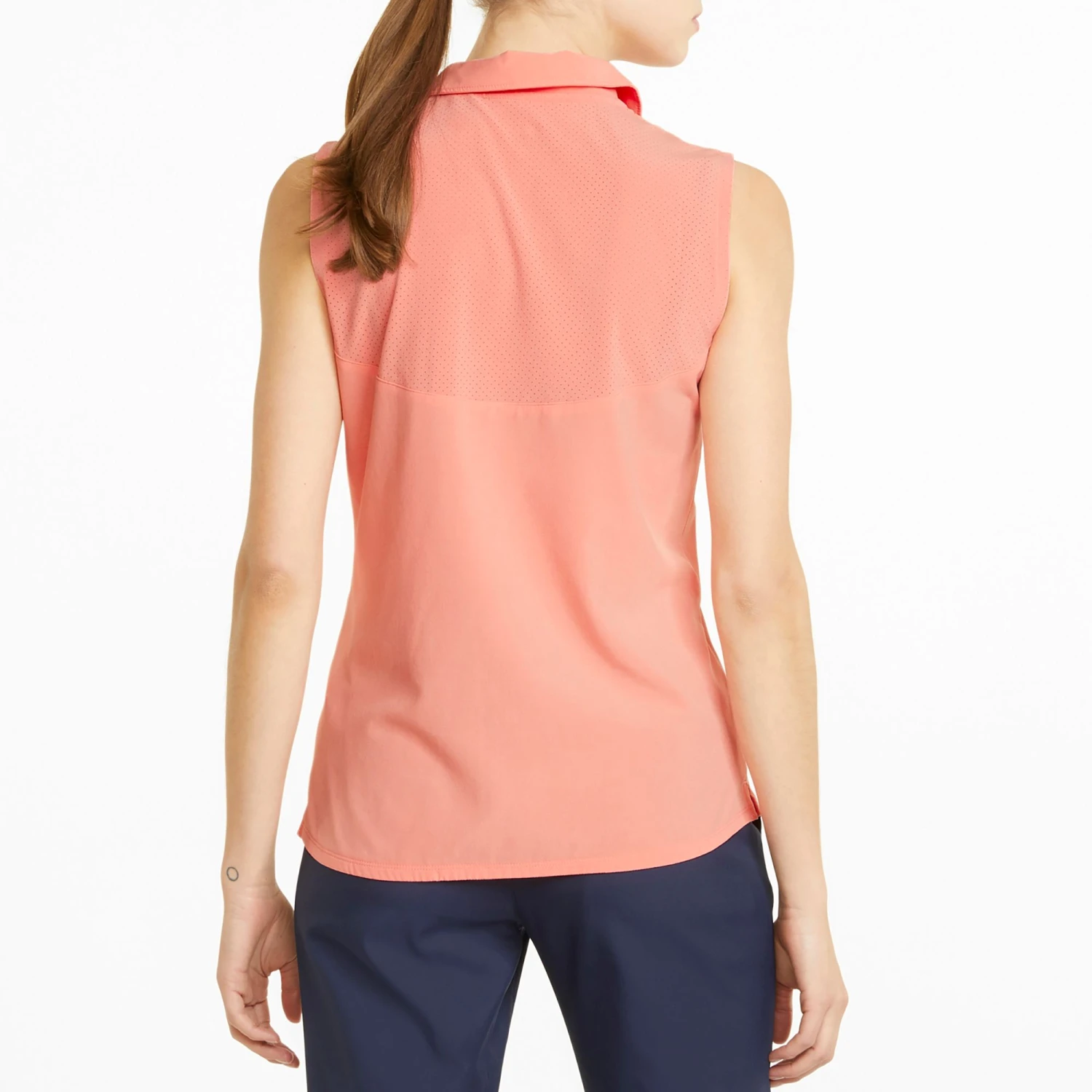 PUMA Women's Harding Sleeveless Golf Polo Lavendar Pop 5 PUMA Women's Harding Sleeveless Golf Polo Lavendar Pop - Image 3