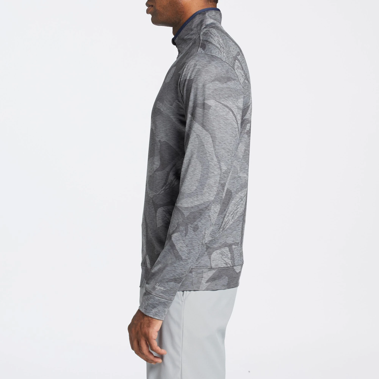 Walter Hagen Perfect 11 Lightweight ¼ Zip Golf Pullover For Men Navy/printed Navy 6 Walter Hagen Perfect 11 Lightweight ¼ Zip Golf Pullover For Men Navy/printed Navy - Image 4